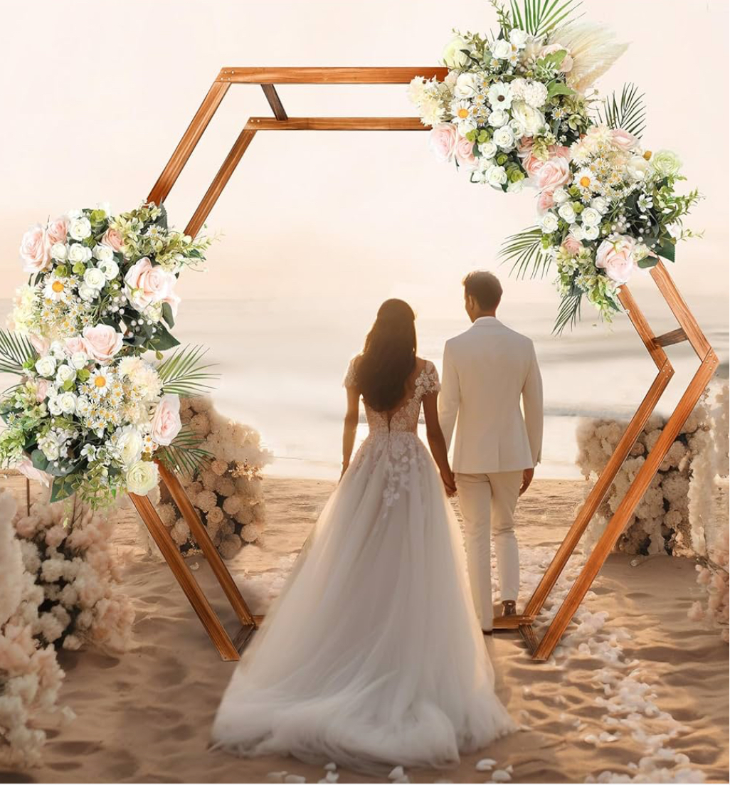 Wooden Hexagon 7ft Arch